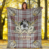 Clayton Tartan Gold Courage Symbol Blanket